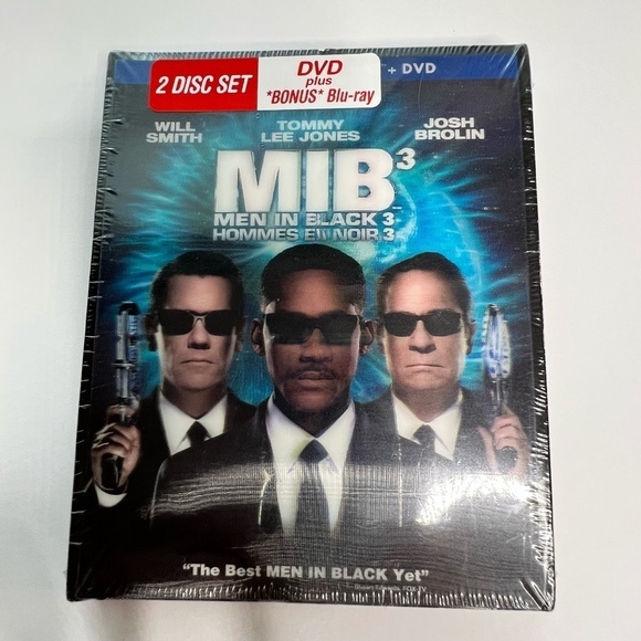 MIB 3‎ 2 Disc Set DVD plus Bonus Blu Ray Will Smith New - Picture 1 of 3